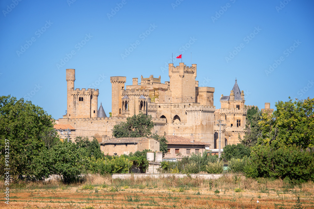 Olite medieval castle in Navarra, Spain