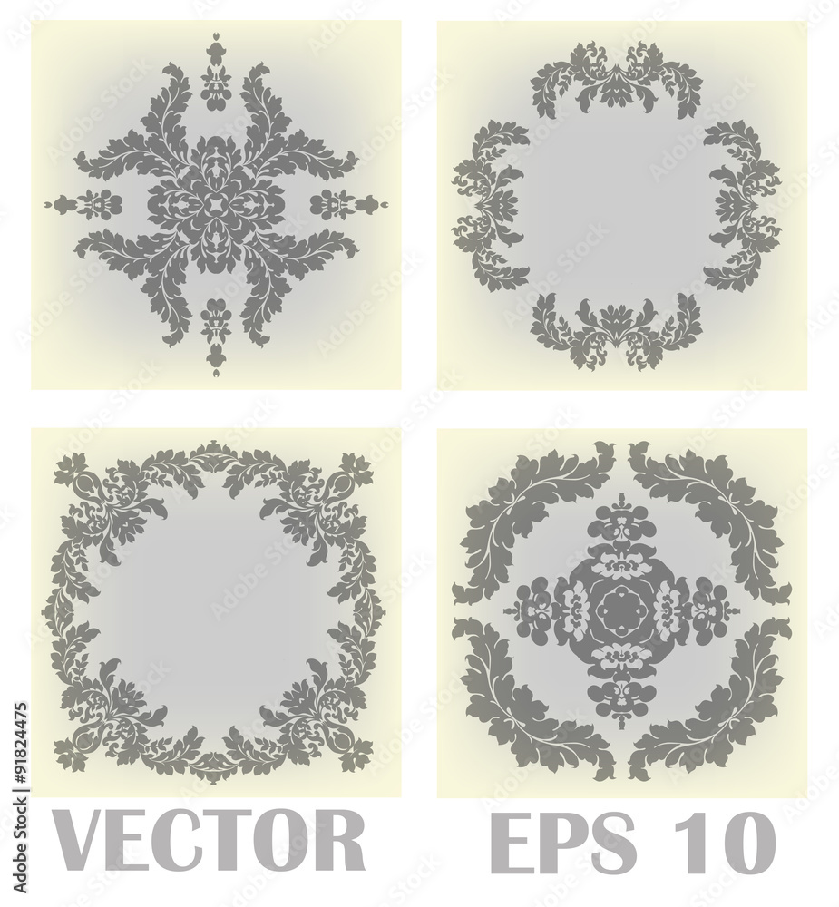 Vector set of patterns for the creativity and design Vector set of patterns for the creativity and design