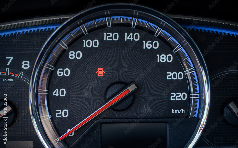 Fototapeta premium car speedometer clous-up