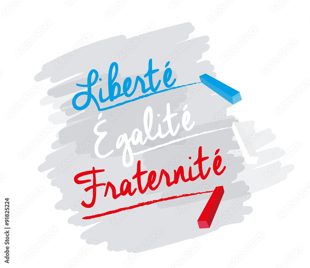 panneau liberté égalité fraternité Stock Vector | Adobe Stock