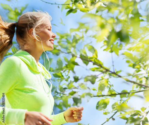 woman jogging outdoors