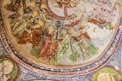 Fresco in cave orthodox church El Nazar  Cappadocia  Turkey