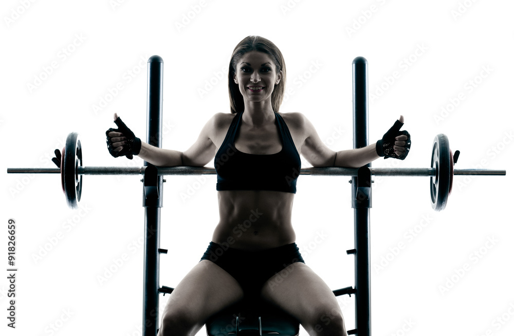 Fototapeta premium body buiding woman isolated