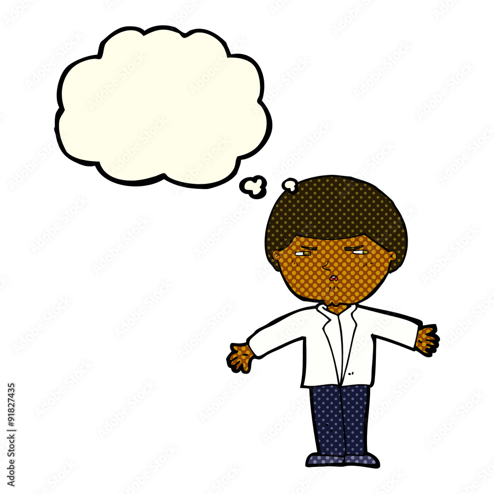 cartoon annoyed man with thought bubble cartoon annoyed man with thought bubble