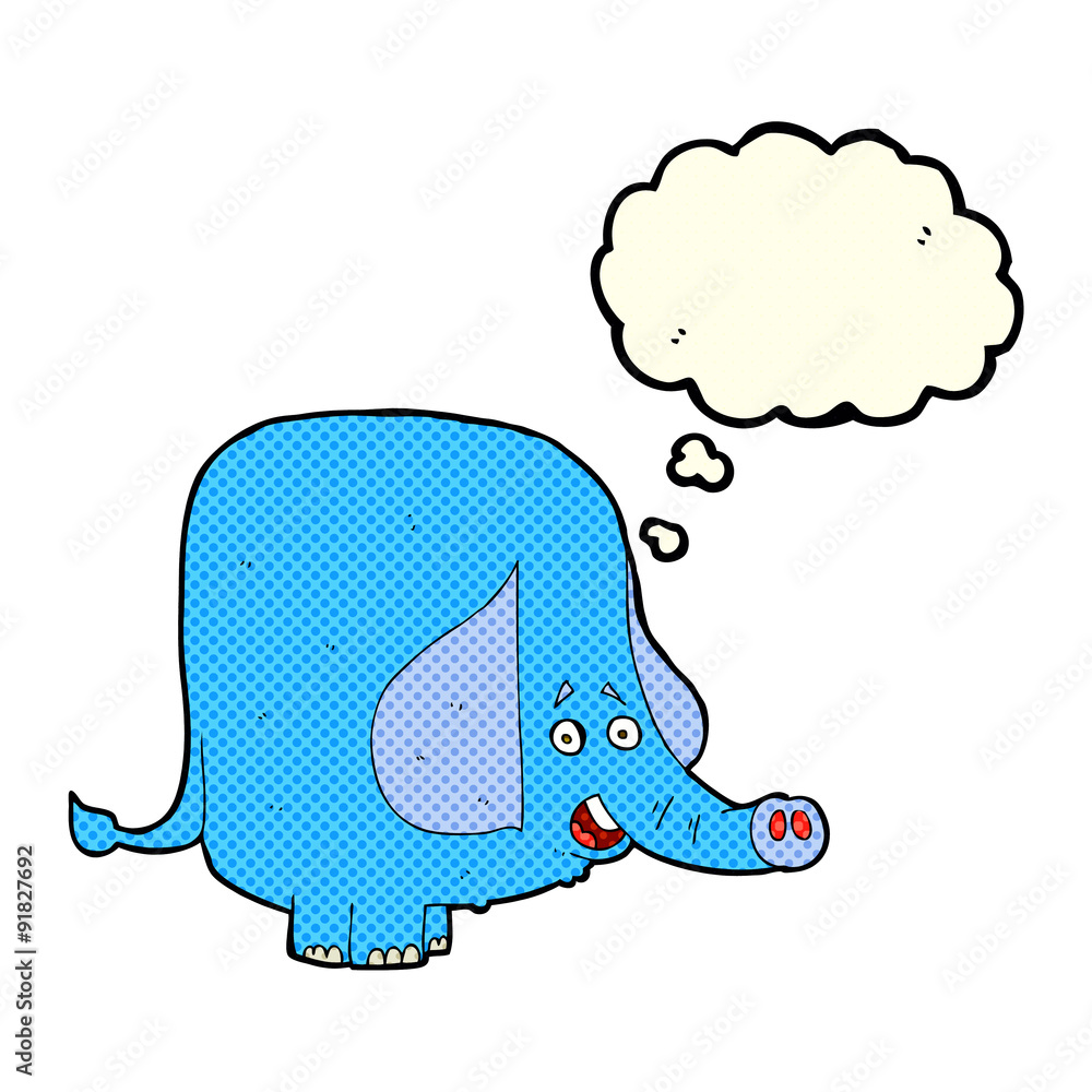 cartoon funny elephant with thought bubble cartoon funny elephant with thought bubble