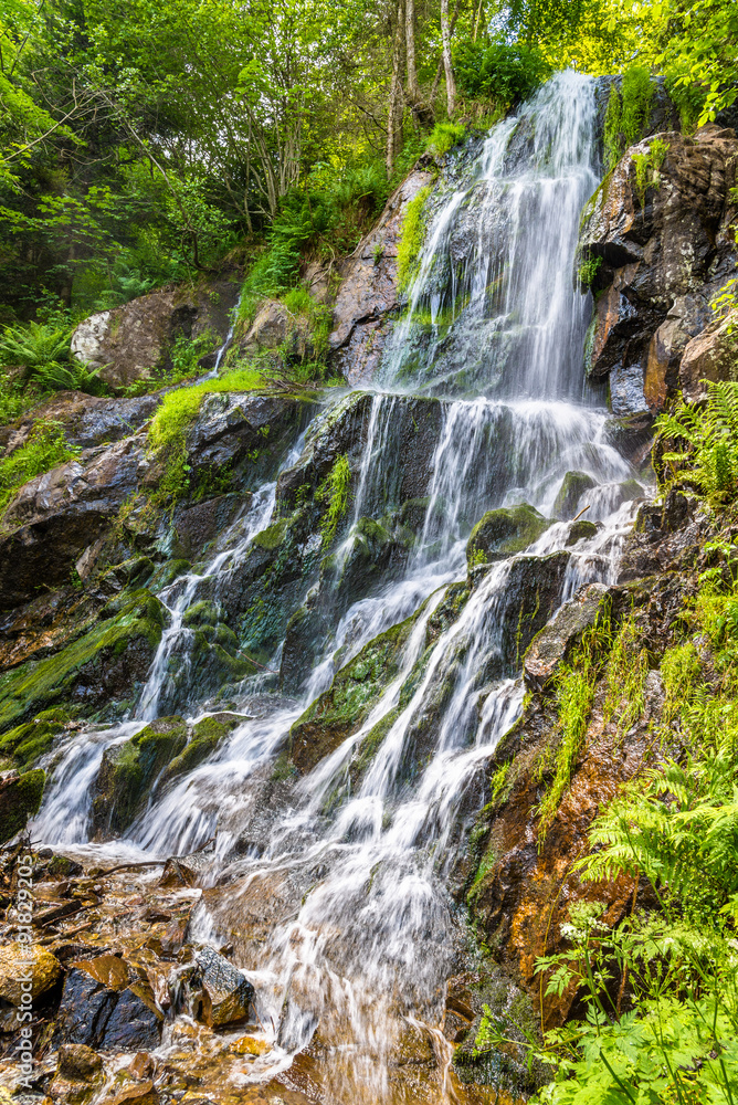 Cascade du Kreuzweg, a waterfall in the Vosges - France, Bas-Rhi Cascade du Kreuzweg, a waterfall in the Vosges - France, Bas-Rhi