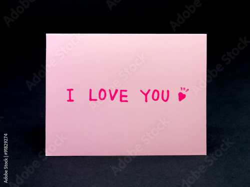 Message Card for Your Family and Friends; I Love You