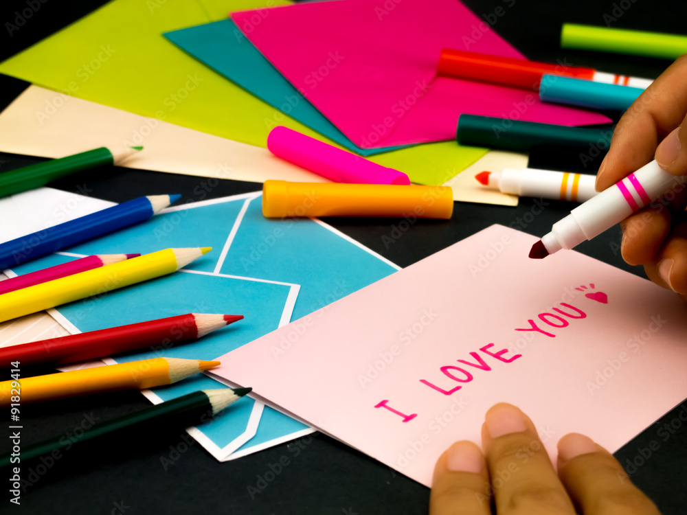 Message Card for Your Family and Friends; I Love You Message Card for Your Family and Friends; I Love You
