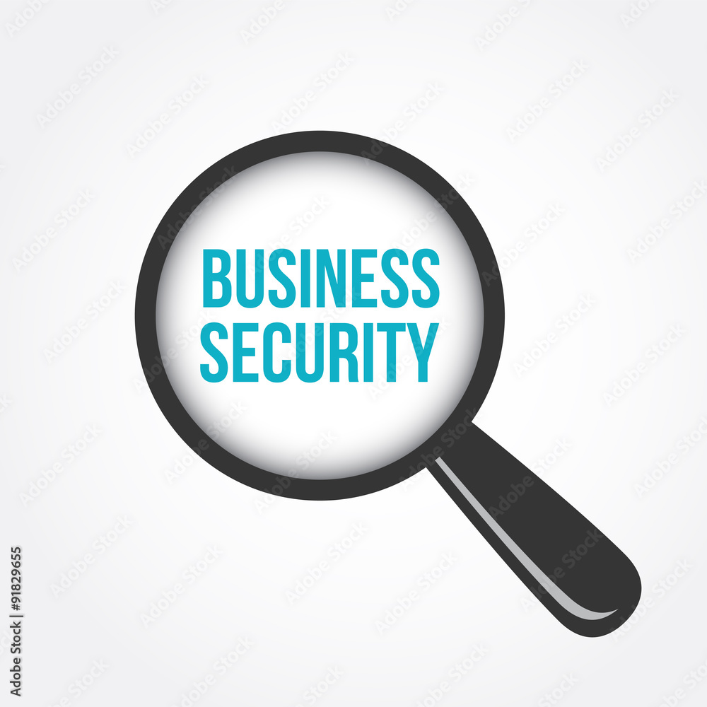 Business Security Magnifying Glass Business Security Magnifying Glass