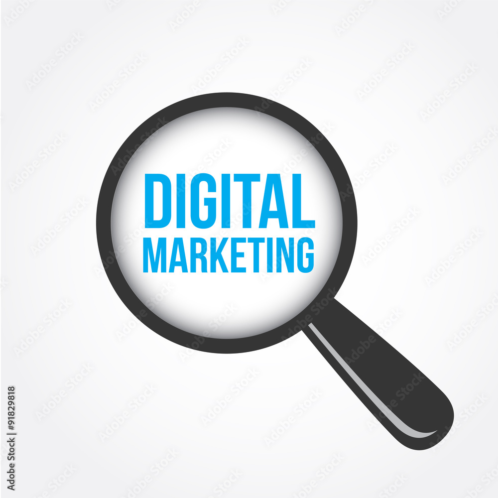 Digital Marketing Magnifying Glass Digital Marketing Magnifying Glass