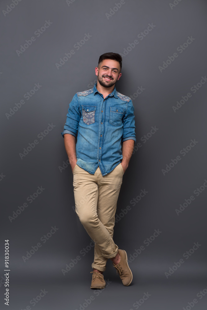 Fototapeta premium Handsome hipster man