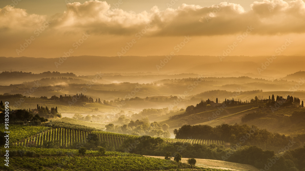 Tuscany in the early morning