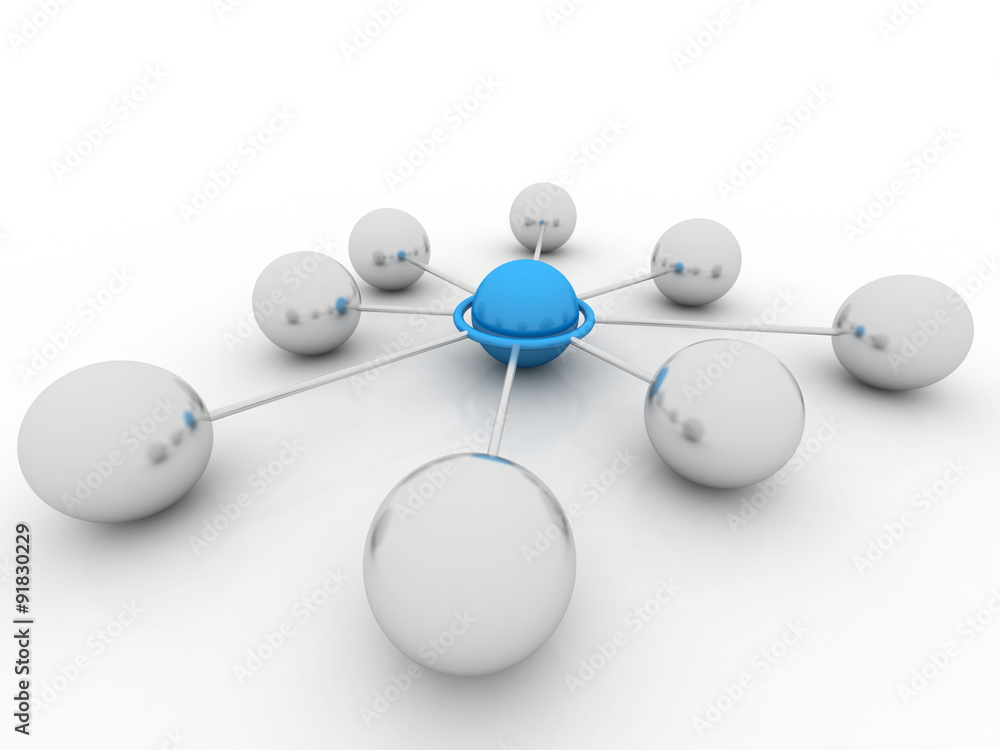 Fototapeta premium Conceptual network of spheres