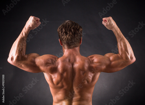 Bodybuilder's biceps and muscles