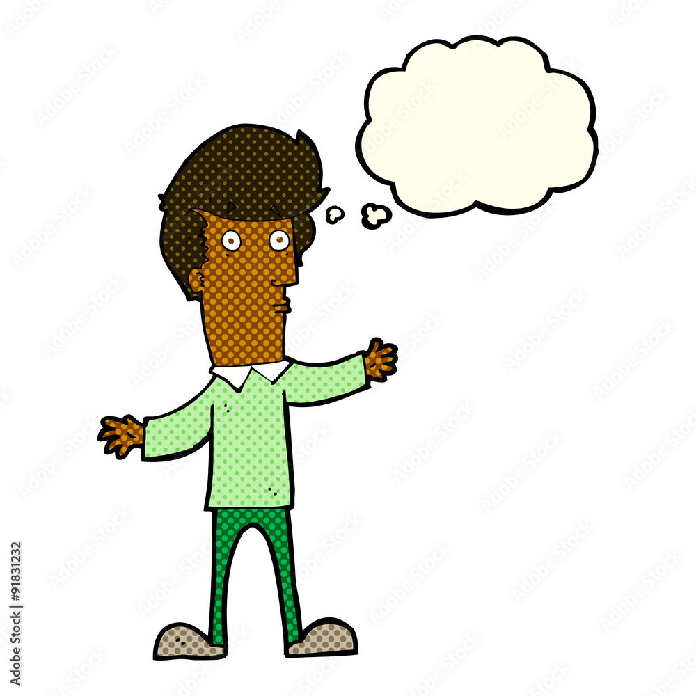 cartoon startled man with thought bubble cartoon startled man with thought bubble