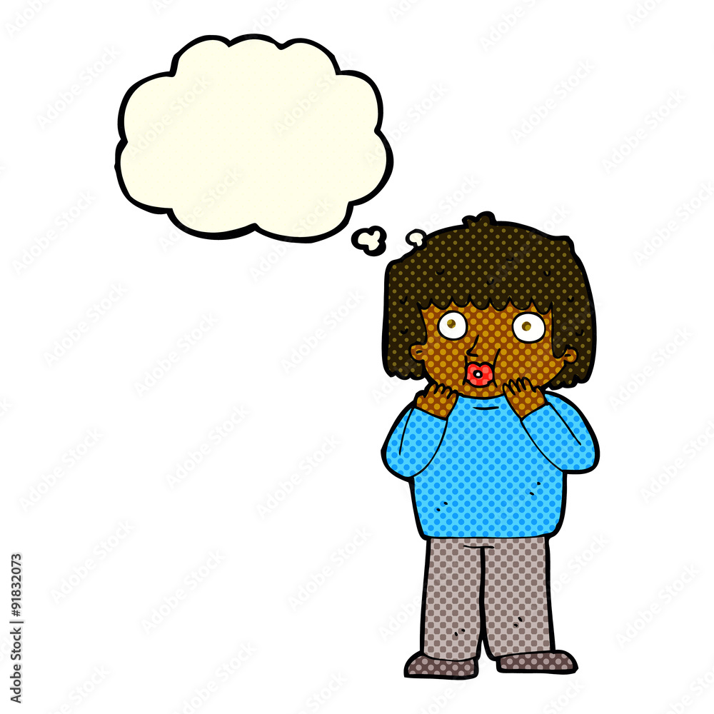 cartoon worried boy with thought bubble cartoon worried boy with thought bubble
