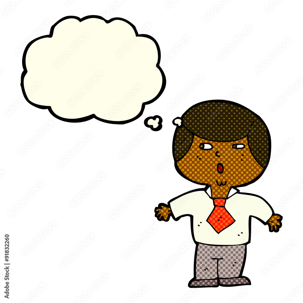 cartoon shocked boy with thought bubble cartoon shocked boy with thought bubble