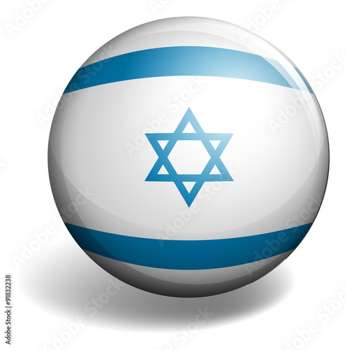 Isarel flag on round badge