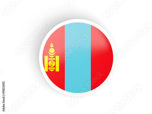 Round sticker with flag of mongolia Free Download Round sticker with flag of mongolia - GFXLoad