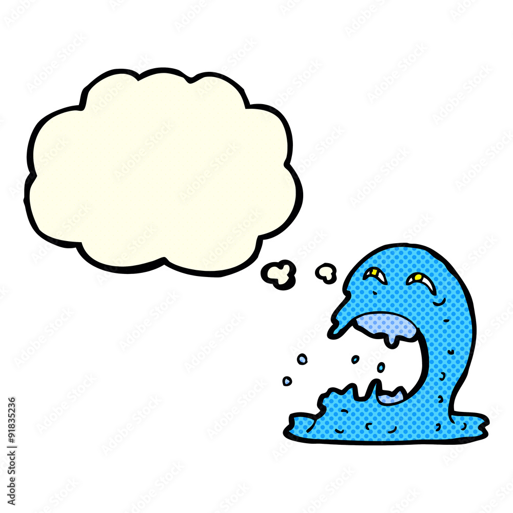 cartoon gross ghost with thought bubble cartoon gross ghost with thought bubble