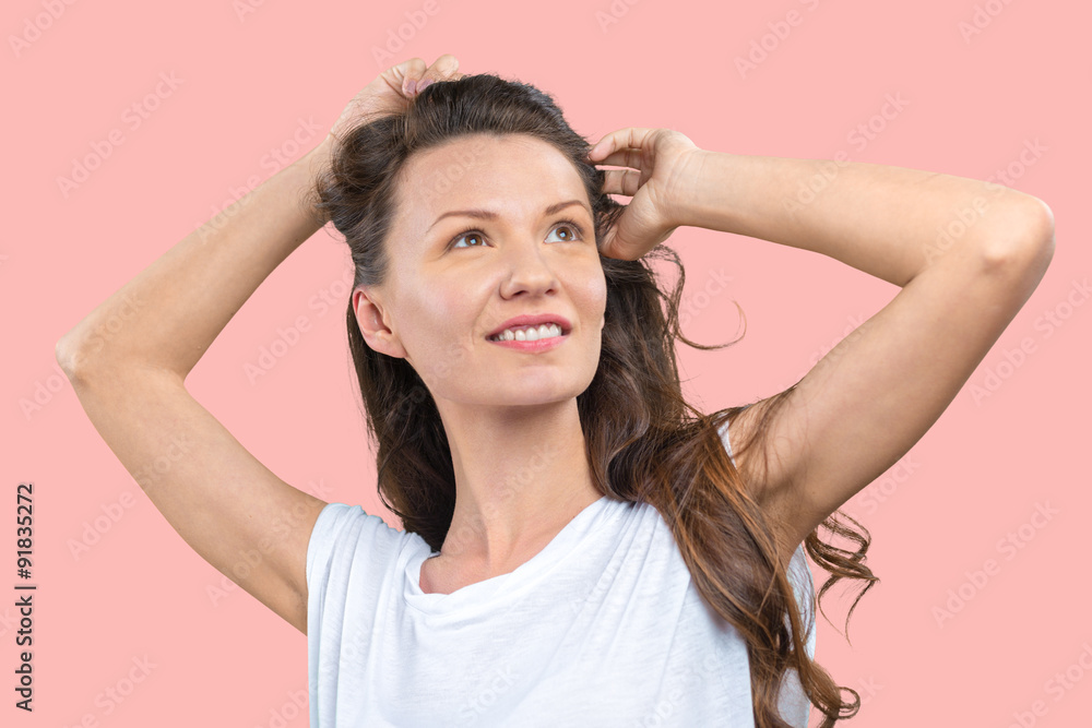 Fototapeta premium Beautiful woman smiling