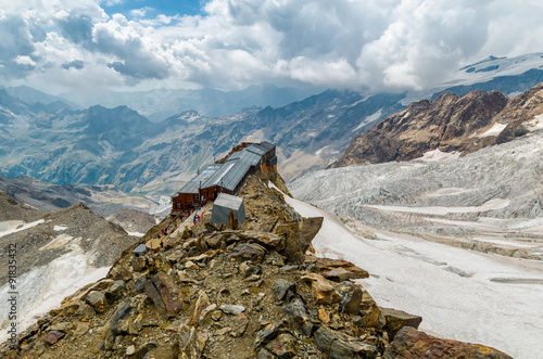Rifugio Gnifetti at Italian alps, Monte Rosa