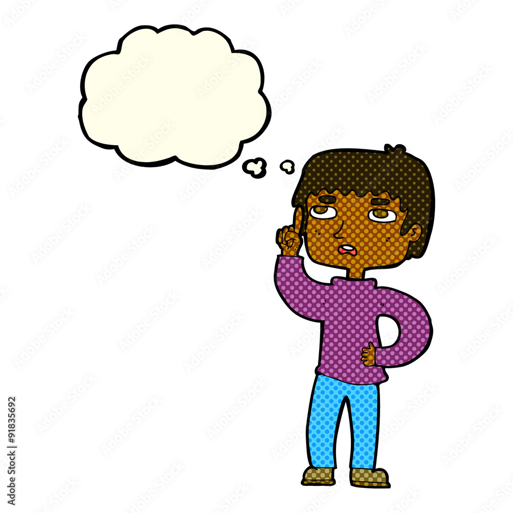 cartoon boy with question with thought bubble cartoon boy with question with thought bubble