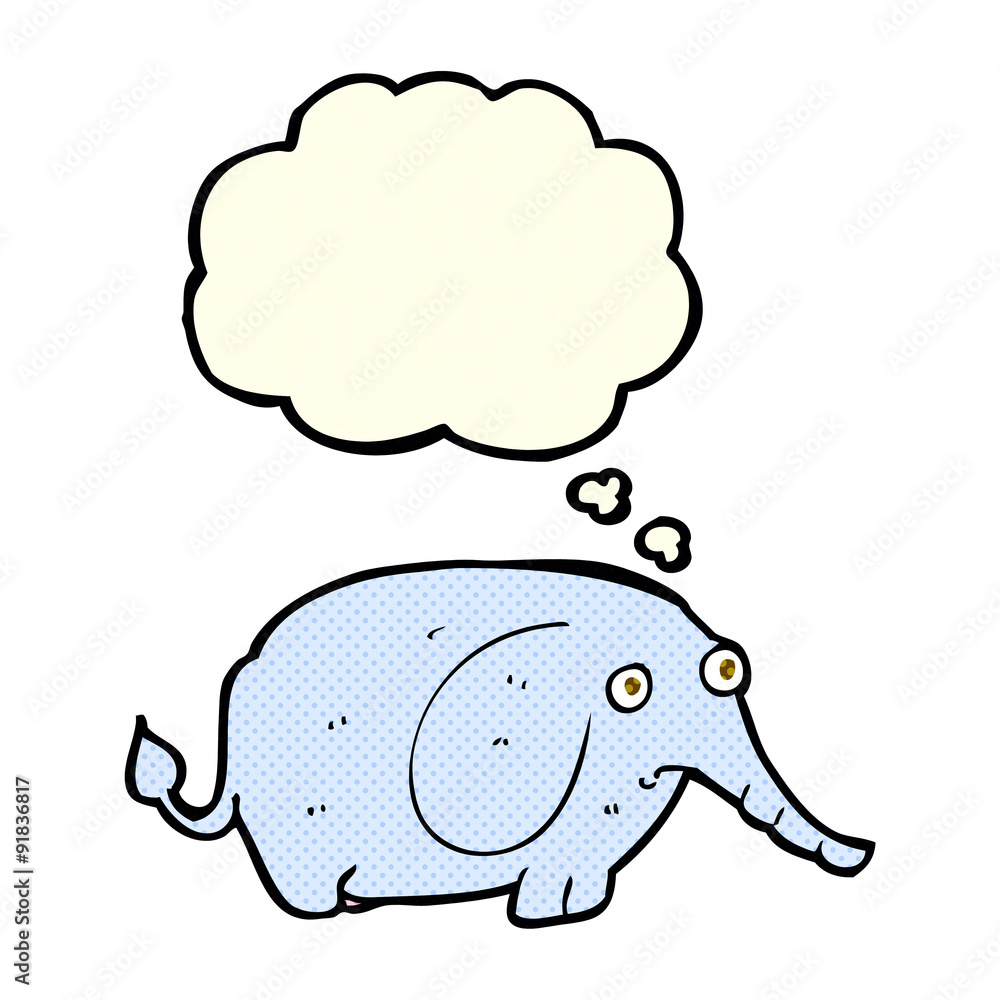 cartoon sad little elephant with thought bubble cartoon sad little elephant with thought bubble