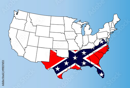 Obraz na plátně Confederate States