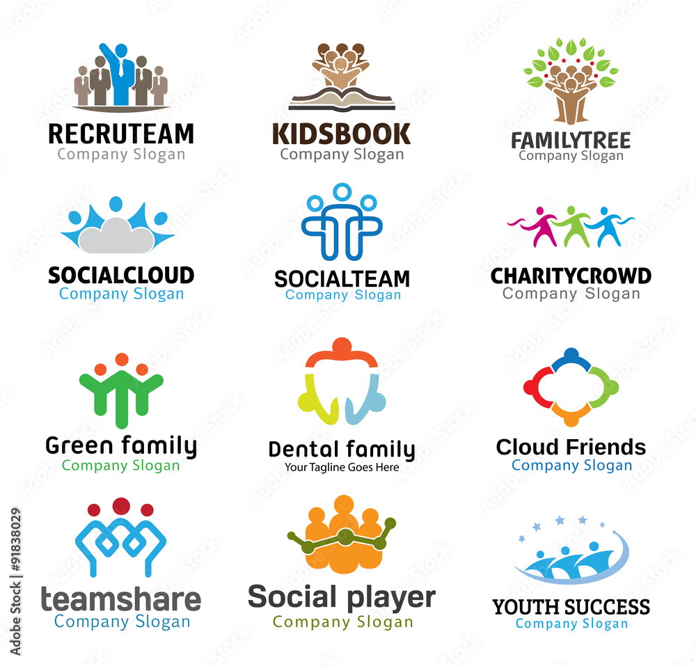 Crowds Team Business Design illustration Crowds Team Business Design illustration