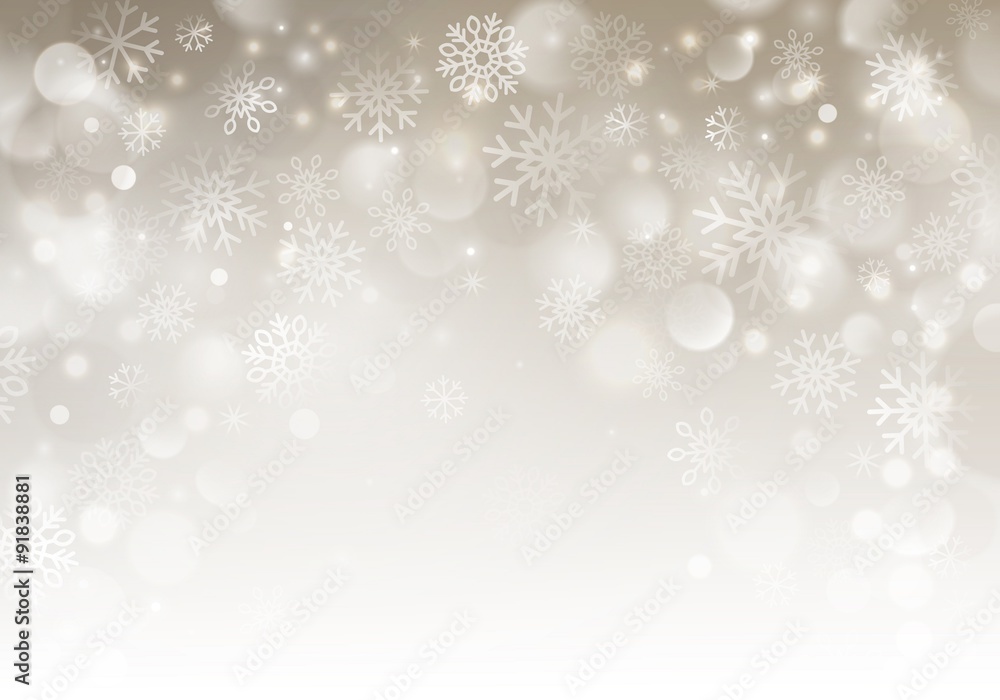 Christmas beige horizontal background with snowflakes. vector illustration Christmas beige horizontal background with snowflakes. vector illustration