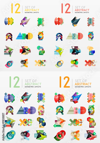 Modern geometric design temlates, universal diagram, banner
