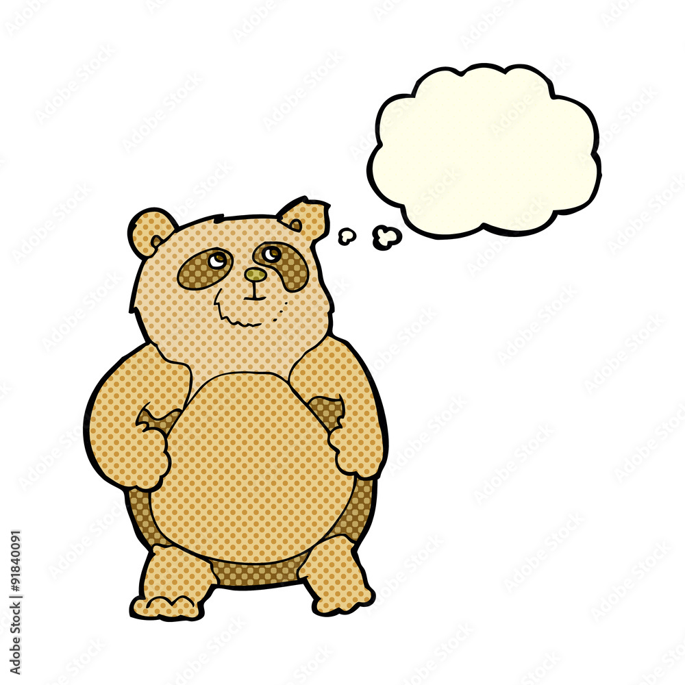 cartoon bear with thought bubble cartoon bear with thought bubble