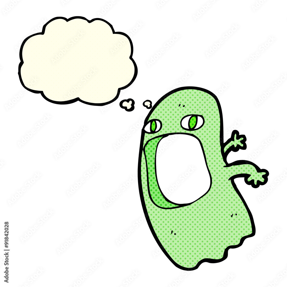 funny cartoon ghost with thought bubble funny cartoon ghost with thought bubble