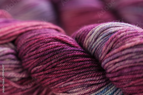 Colorful wool yarn balls