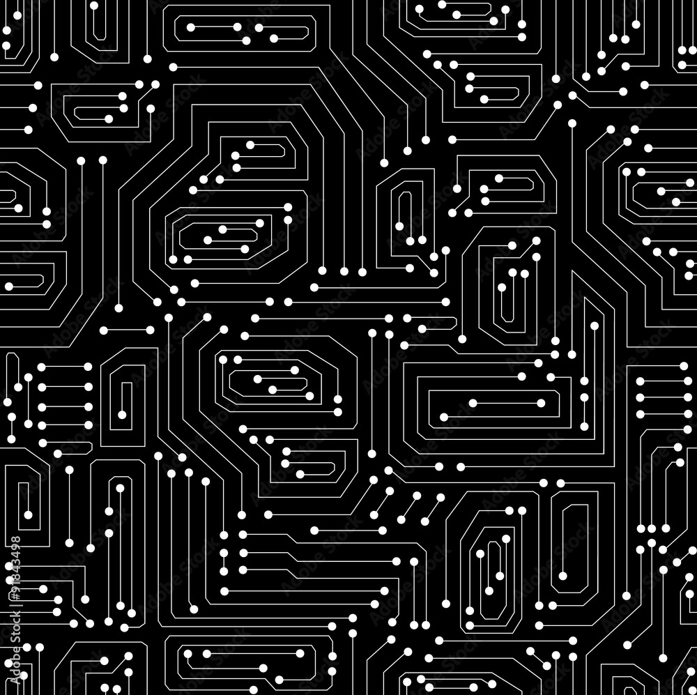 Technical vector seamless pattern with circuit board Technical vector seamless pattern with circuit board