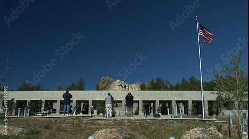 WS of Mt. Rushmore Memorial, slow ZM in. photo