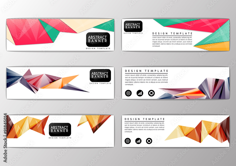 Abstract colorful polygon banner, site, modern design template