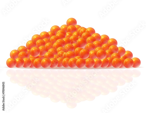 red caviar vector illustration