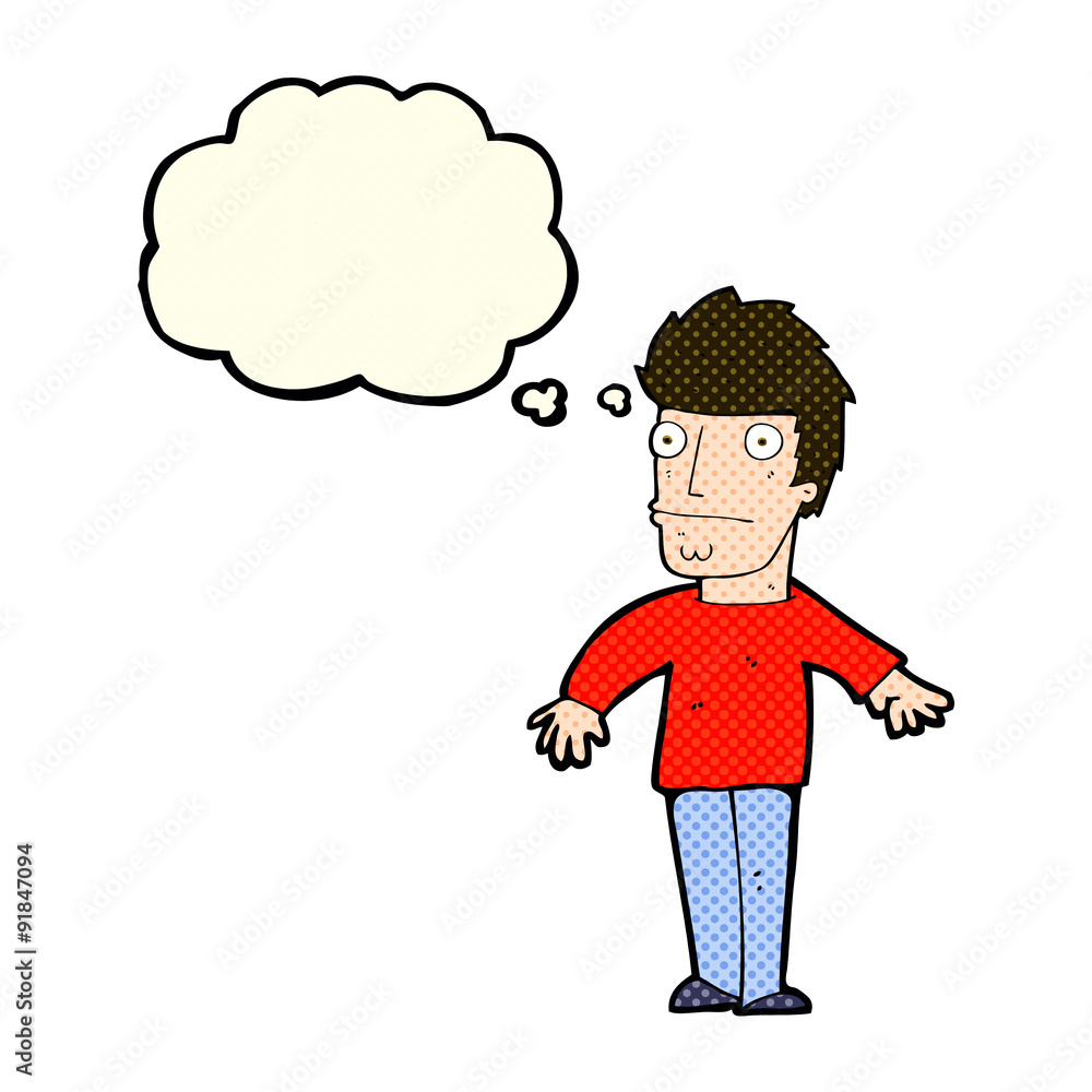 cartoon worried man with thought bubble cartoon worried man with thought bubble