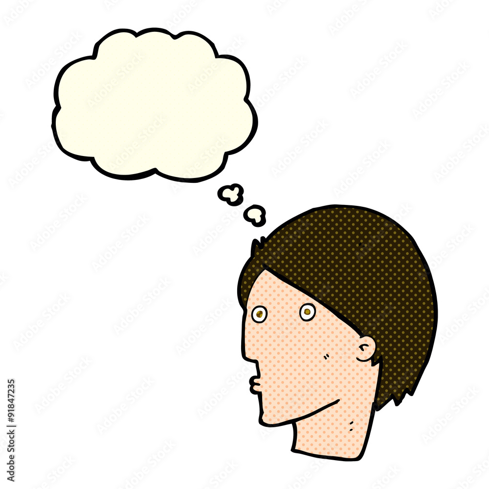 cartoon surprised face with thought bubble cartoon surprised face with thought bubble