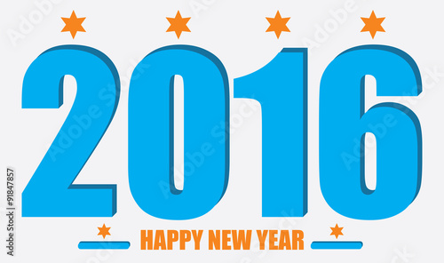 Happy new 2016 year. Colorful design.  