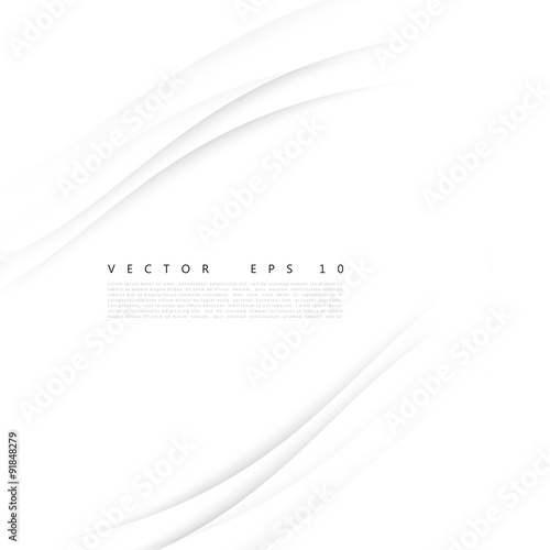 Vector white of wavy banner.  © iKatod