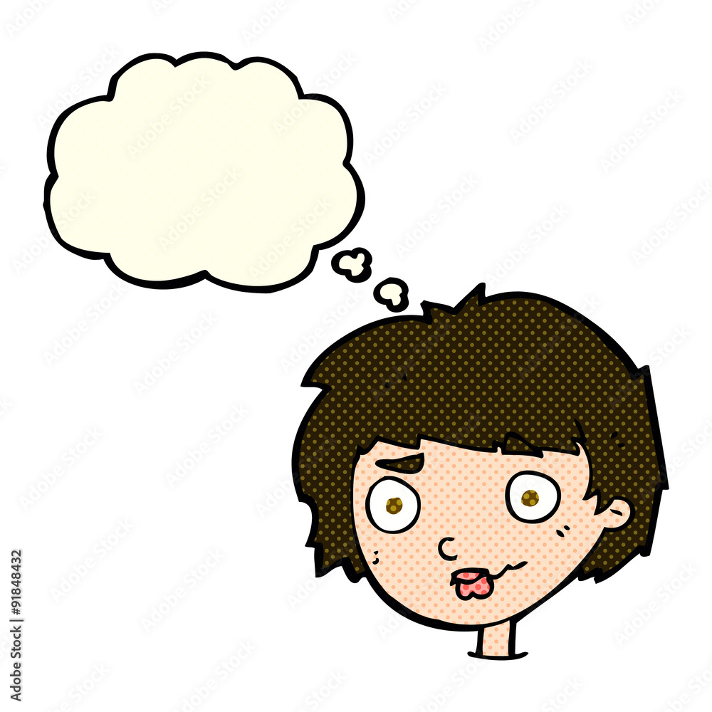 cartoon confused woman with thought bubble cartoon confused woman with thought bubble