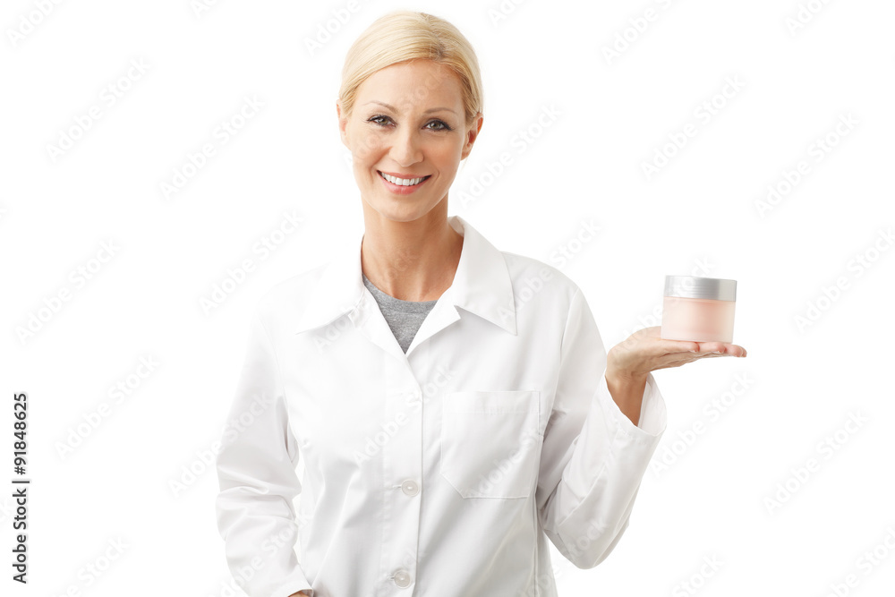Smiling beauty therapist Smiling beauty therapist