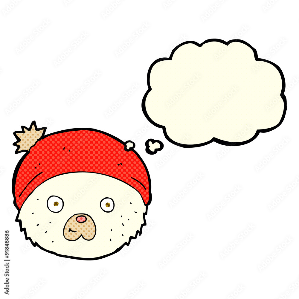 cartoon teddy bear face with thought bubble cartoon teddy bear face with thought bubble