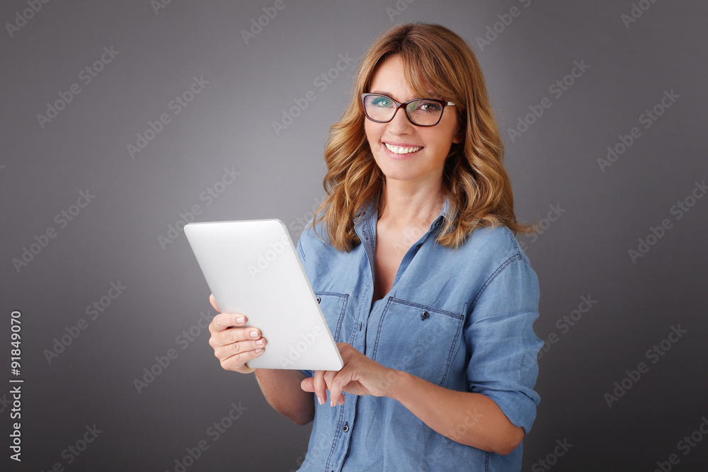 Woman with digital tablet Woman with digital tablet