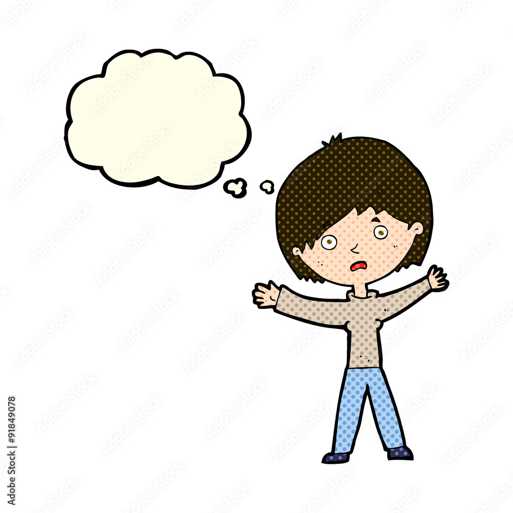 cartoon worried woman with thought bubble cartoon worried woman with thought bubble