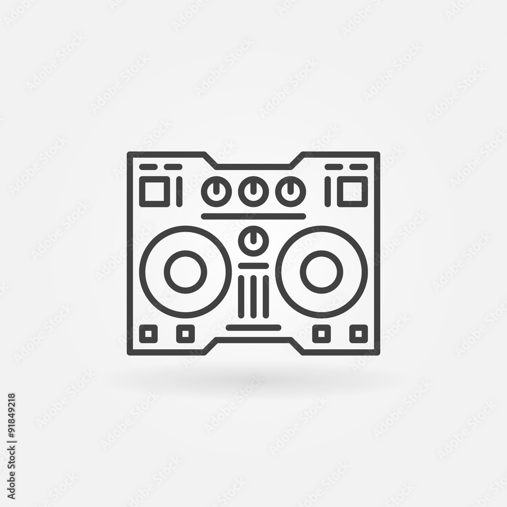 DJ controller linear icon DJ controller linear icon