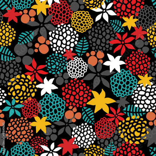 Round pattern with crazy mouth.
